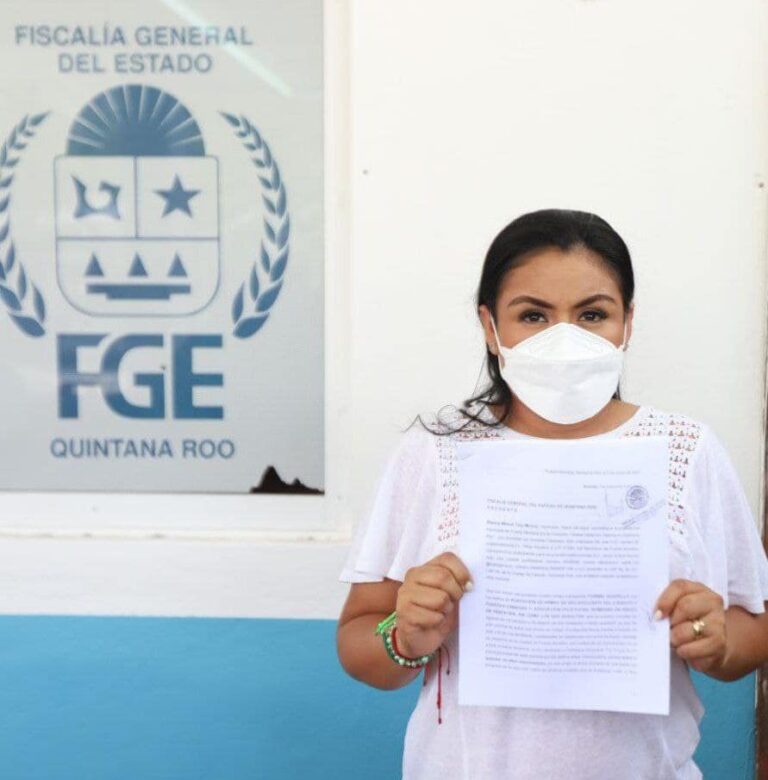 Después de registrarse un enfrentamiento armado en las inmediaciones de un mitin proselitista de la candidata de la coalición “Juntos Haremos Historia en Quintana Roo” a la presidencia municipal de Puerto Morelos, Quintana Roo, Blanca Merari Tziu Muñoz, fue presentada una denuncia formal ante la Unidad de Atención Temprana de la Fiscalía General del Estado (FGE) de Quintana Roo.