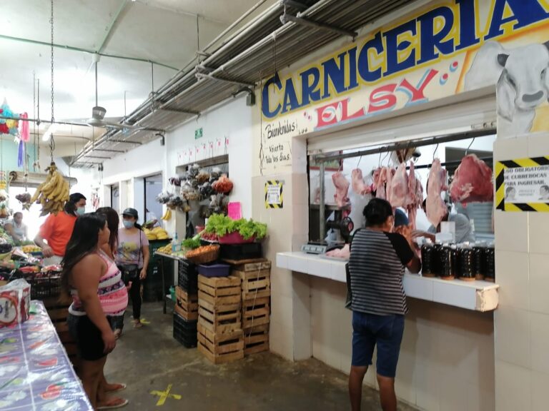 En el mercado municipal "Diana Laura Riojas", ubicado en la colonia Colosio de Playa del Carmen, mantienen actualmente una operación de ventas y afluencia al 50%, de acuerdo con los locatarios de diversos giros, una cifra que no ha repuntado durante los meses que lleva el 2021.