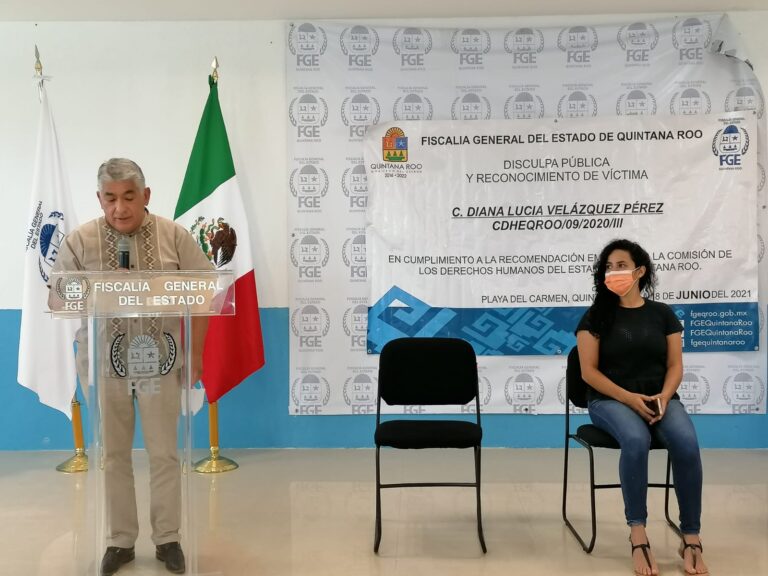 DISCULPA PUBLICA FGE A VICTIMA DE VIOLENCIA DE GÉNERO