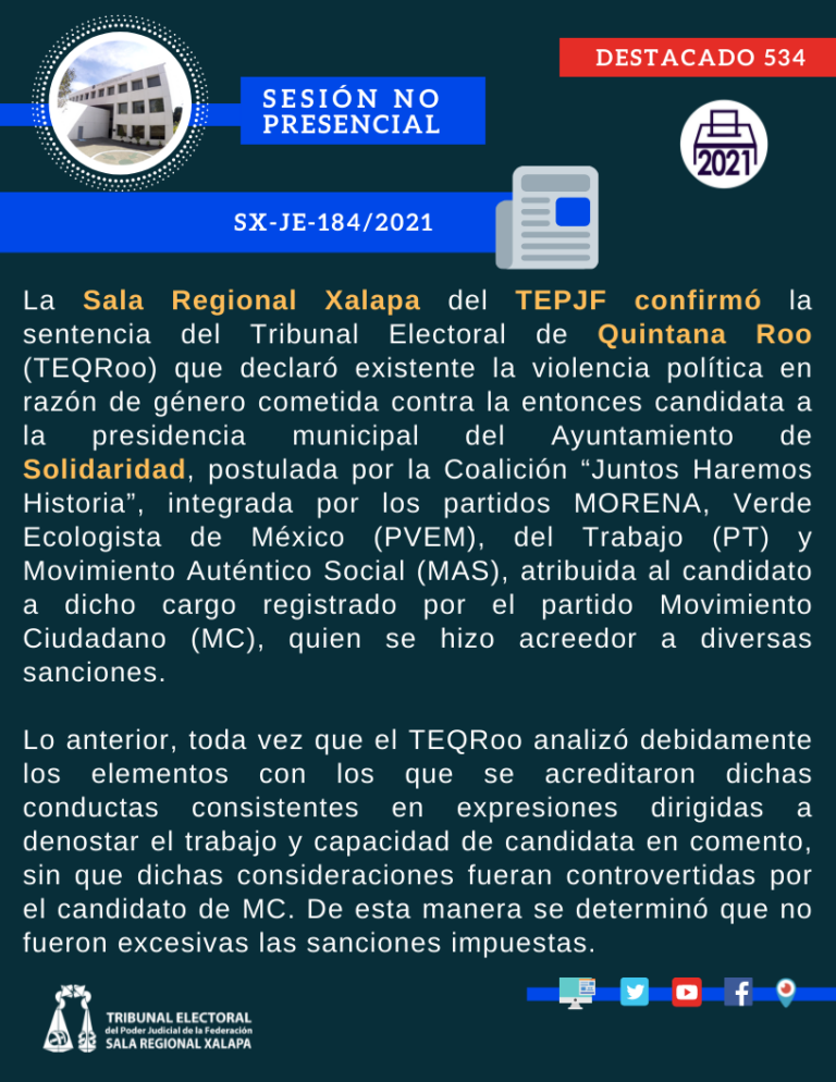 CONFIRMA TEPJF QUE SE EJERCIÓ VIOLENCIA POLÍTICA CONTRA LAURA BERISTAIN