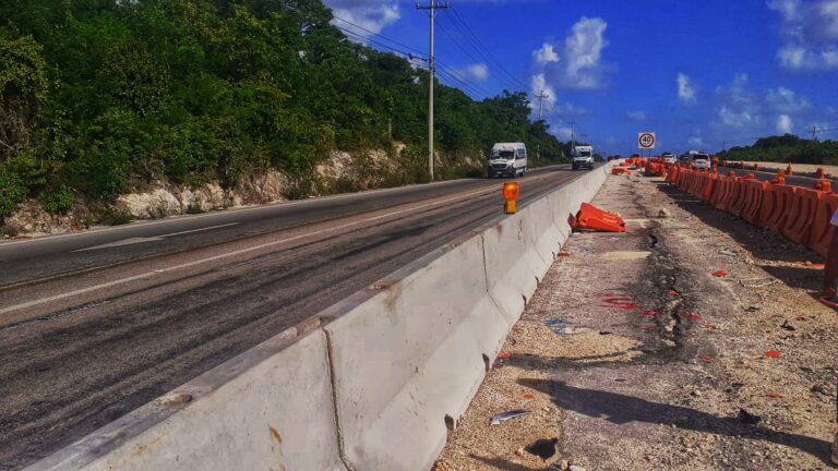 ¿RIESGO POR OTRO SOCAVÓN? VERIFICARÁ SCT GRIETA EN CARRETERA ENTRE PLAYA Y CANCÚN