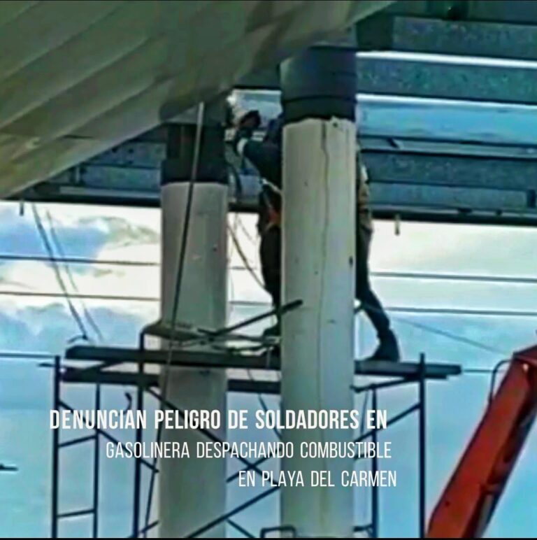 ACUSAN NEGLIGENCIA EN GASOLINERA POR DESPACHAR MIENTRAS SOLDAN ESTRUCTURA