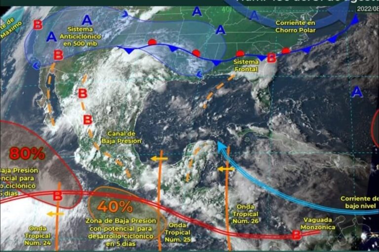 RECOMIENDAN PREVENCIÓN ANTE INFLUENCIA DE ONDA TROPICAL #26 EN QUINTANA ROO