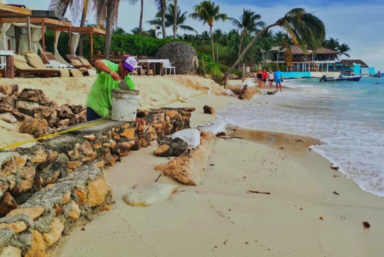 CONSTRUYEN OTRA BARRERA IRREGULAR EN ZONA COSTERA