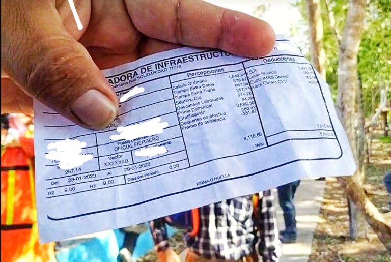 COBRA ICA CUOTAS IRREGULARES A TRABAJADORES DEL TREN MAYA