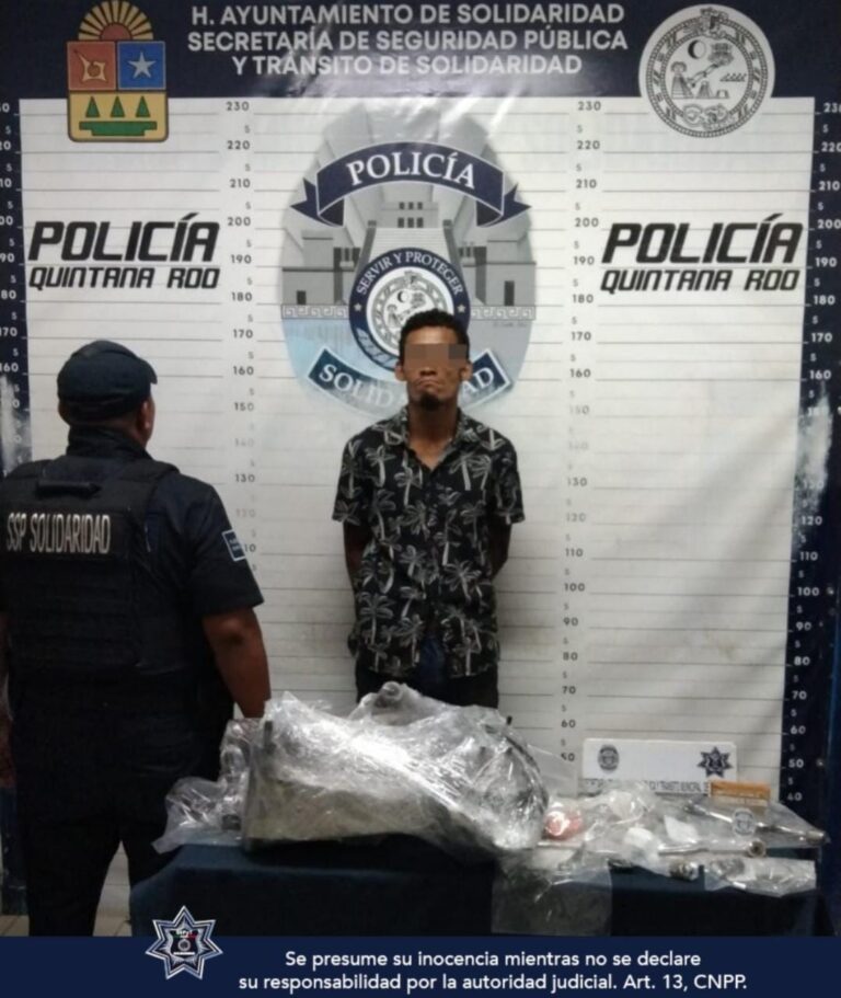 FRUSTRAN ROBO DE AUTOPARTES Y DETIENEN A DOS CON DROGAS