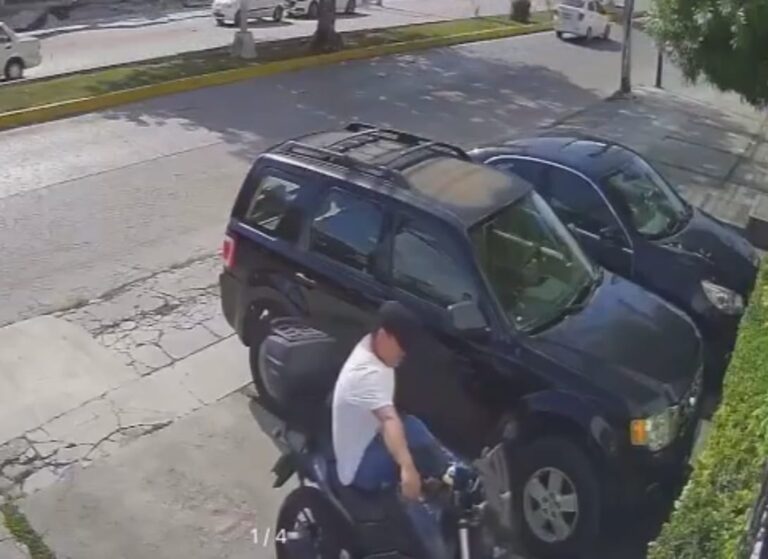 GRABAN ROBO DE MOTO EN CANCÚN