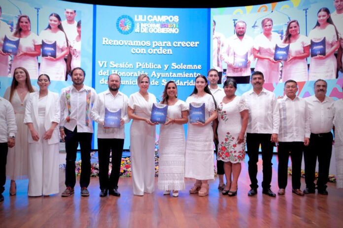 -Solidaridad es más seguro, más ordenado, más iluminado, más limpio, con más oportunidades, más transparente y más próspero para las y los solidarenses, asegura la alcaldesa