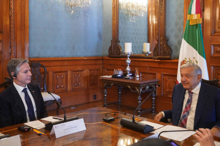 DIALOGA AMLO CON BLINKEN SOBRE MIGRACIÓN Y NARCOTRÁFICO