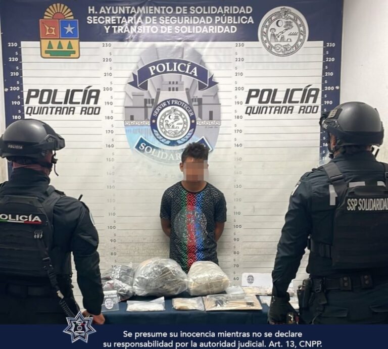 DETIENEN A MENOR CON ARMA Y DROGAS