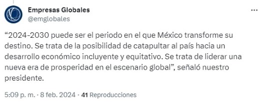 PUEDE MÉXICO TRANSFORMAR DESTINO ECONÓMICO HACIA 2030: EMPRESAS GLOBALES