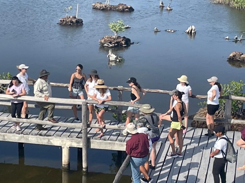 “Planet Patrol” visita Punta Sur para conocer los trabajos de restauración de manglar