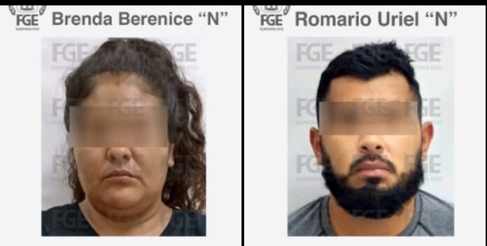 • La Fiscalía General del Estado da a conocer que en una primera acción detuvo a Brenda Berenice “N” y Romario Uriel “N”, este último, líder de los vendedores de drogas y sicarios en la isla