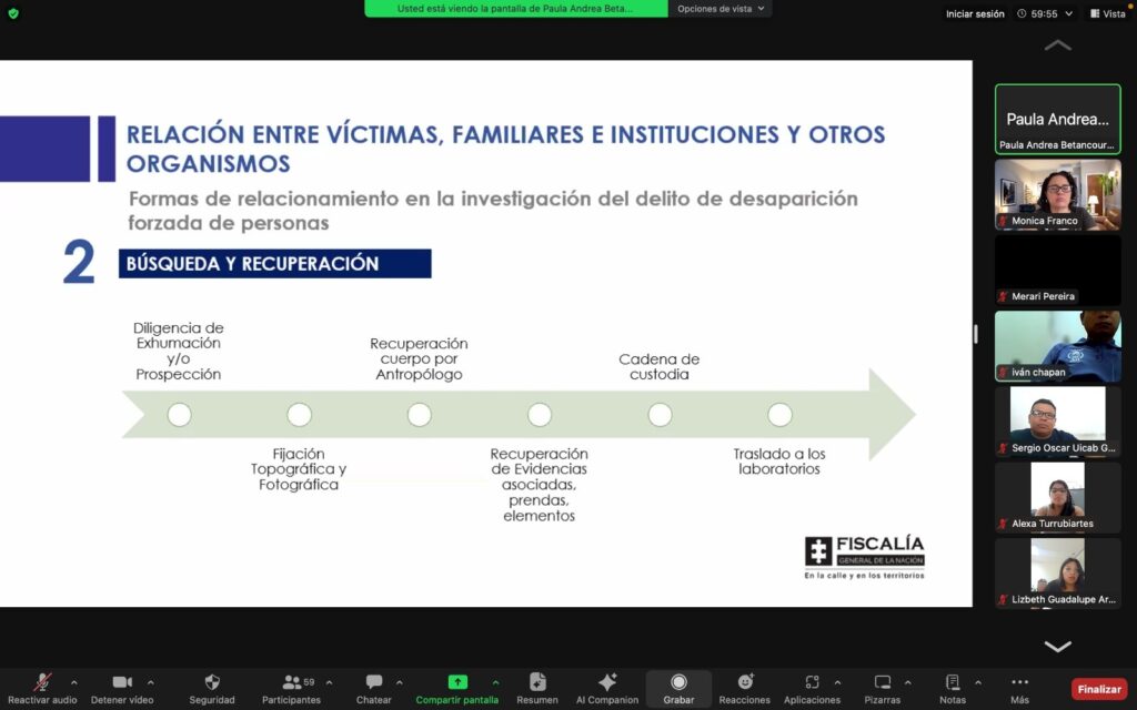 QUINTANA ROO PARTICIPA EN COLABORACIÓN INTERNACIONAL PARA FORTALECER PROCESOS DE BÚSQUEDA DE PERSONAS