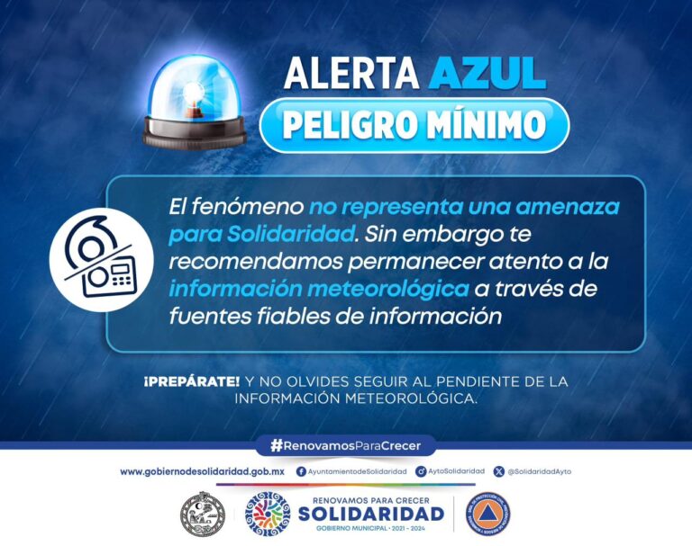 Emiten Alerta Azul, ante acercamiento de huracán Beryl