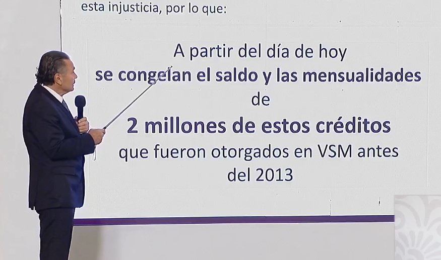 CONGELA INFONAVIT SALDO Y MENSUALIDADES A 2 MILLONES DE CRÉDITOS
