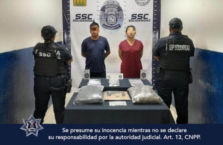 CAE PAREJA CON ARMA Y DROGAS EN EL PEGREGAL