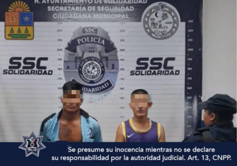 Detenidos presuntos ladrones agresivos en Villas del Sol