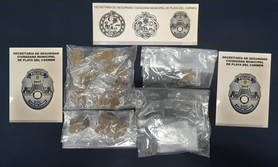 Detienen a presunto narcomenudista en Playa del Carmen con 15 envoltorios de marihuana