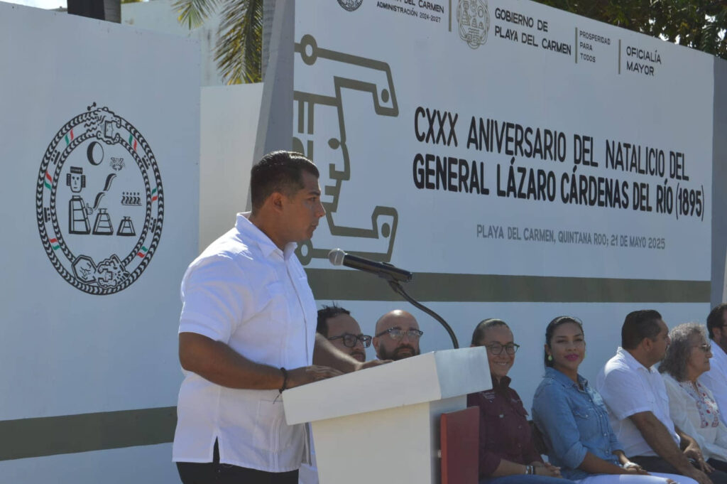Gobierno de Playa del Carmen conmemora el 130 aniversario del natalicio del General Lázaro Cárdenas del Río