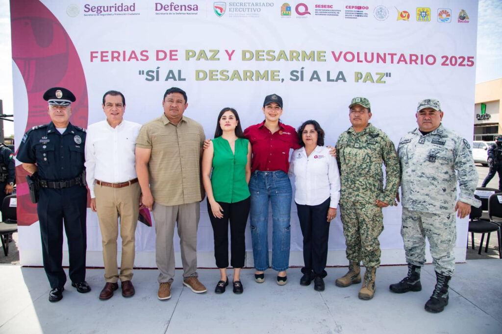“Aquí queremos vivir en paz”; Estefanía Mercado impulsa programa de desarme en Playa del Carmen