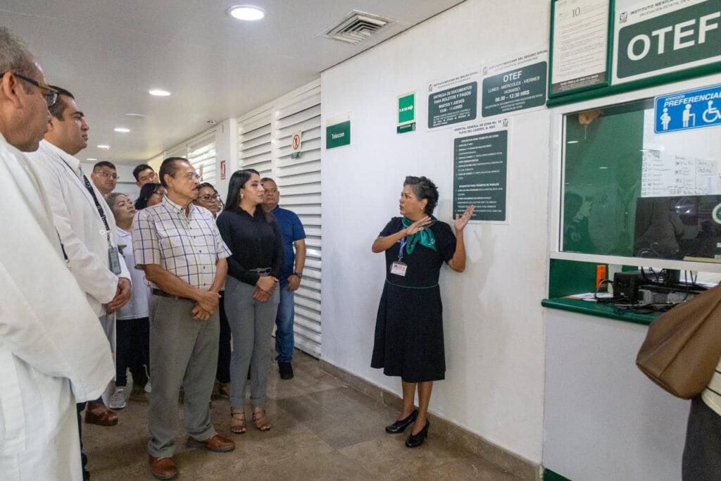 Realiza CROC e IMSS Quintana Roo recorrido en el Hospital General de Zona número 18 en Playa del Carmen