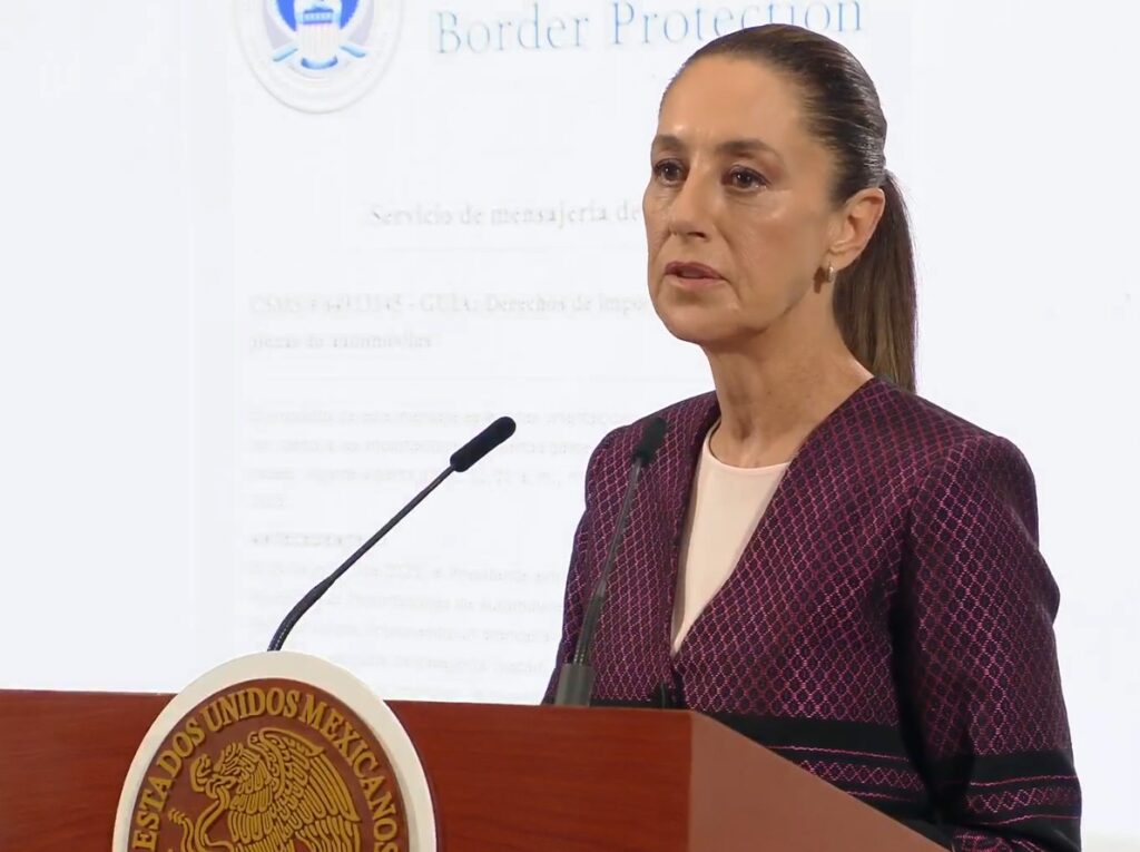 Anuncia Sheinbaum exención de aranceles para autopartes mexicanas en EE.UU. bajo el T-MEC
