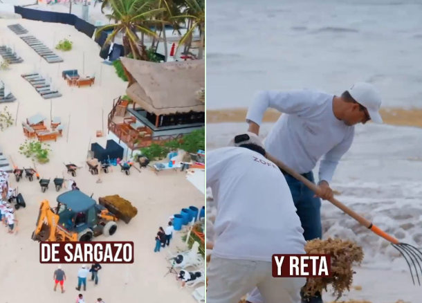Estefanía Mercado lanza el “Reto Sargazo” y convoca a los gremios y a la ciudadanía a sumar esfuerzos en la limpieza de playas