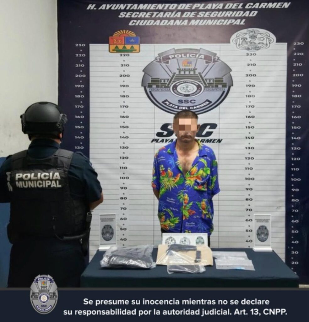 Realizan tres detenciones por diversos delitos en Playa del Carmen