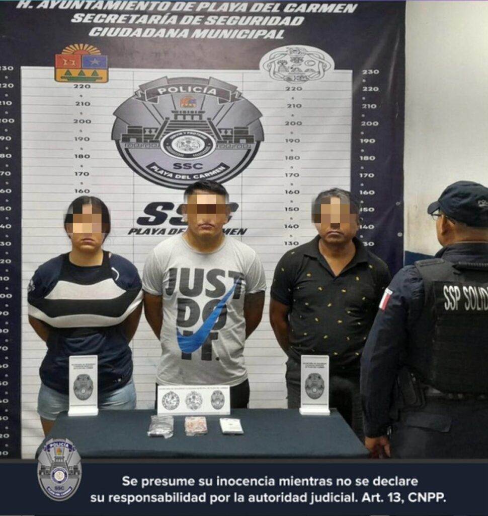 Realizan múltiples detenciones en Playa del Carmen por narcóticos, resistencia y violencia familiar
