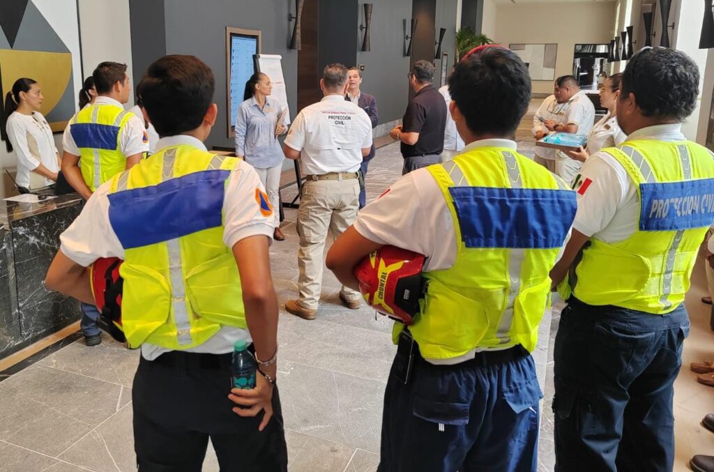 Preparados para proteger: Protección Civil realiza simulacro de huracán en el sector turístico
