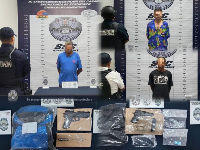 Realizan tres detenciones por diversos delitos en Playa del Carmen