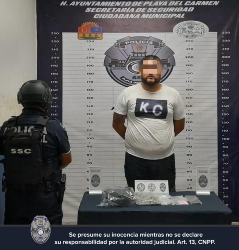 Detienen a individuo por presuntos delitos contra la salud en Playa del Carmen