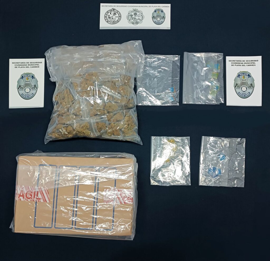 Aseguran drogas, vehículo y detienen a presunto narcomenudista en Playa del Carmen