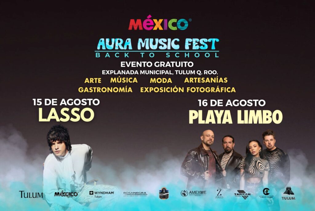 Aura Music Fest "Back To School" llegará a Tulum con Playa Limbo y Lasso como invitados especiales