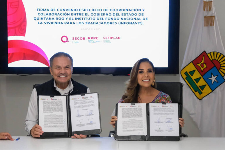 INFONAVIT y Quintana Roo firman acuerdo para simplificar trámites de liberación hipotecaria