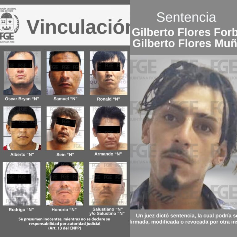 • La Fiscalía General del Estado informa que los imputados son de los municipios de Playa del Carmen, Benito Juárez, Tulum y Felipe Carrillo Puerto