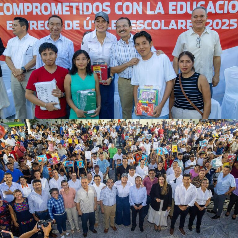 Beneficia la CROC a hijas e hijos de trabajadores, entrega más de 32 mil paquetes de útiles escolares
