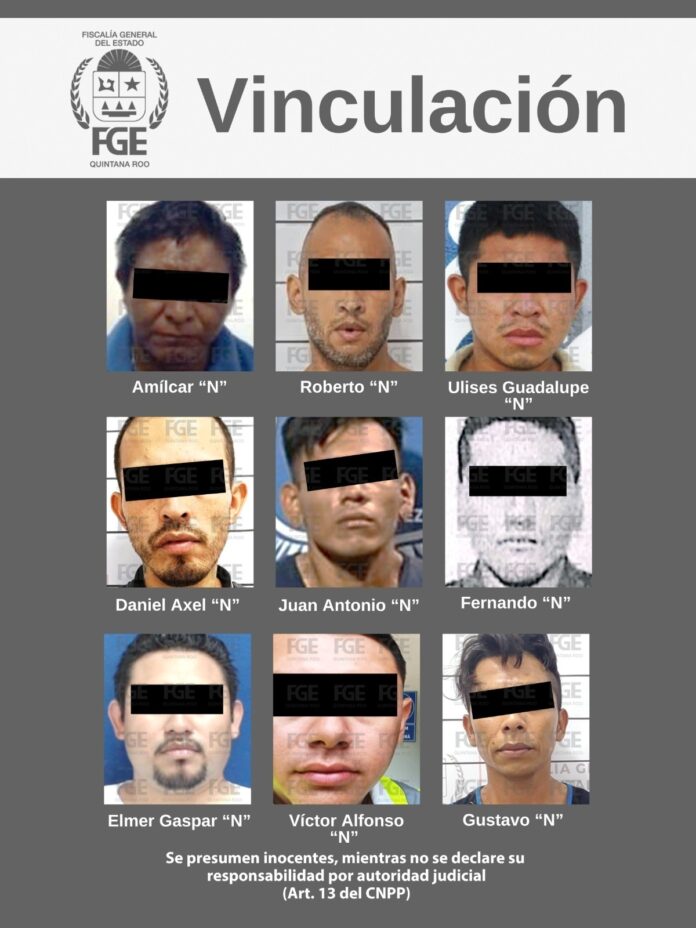 • La Fiscalía General del Estado informa que los imputados son de los municipios Benito Juárez, Playa del Carmen, Othón P. Blanco, Tulum y Felipe Carrillo Puerto