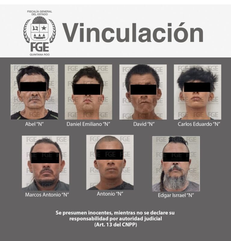 • La Fiscalía General del Estado informa que los ahora imputados son Carlos Eduardo “N, David “N”, Antonio “N”, Marcos Antonio “N”, Daniel Emiliano “N”, Abel “N” y Edgar Israel “N”
