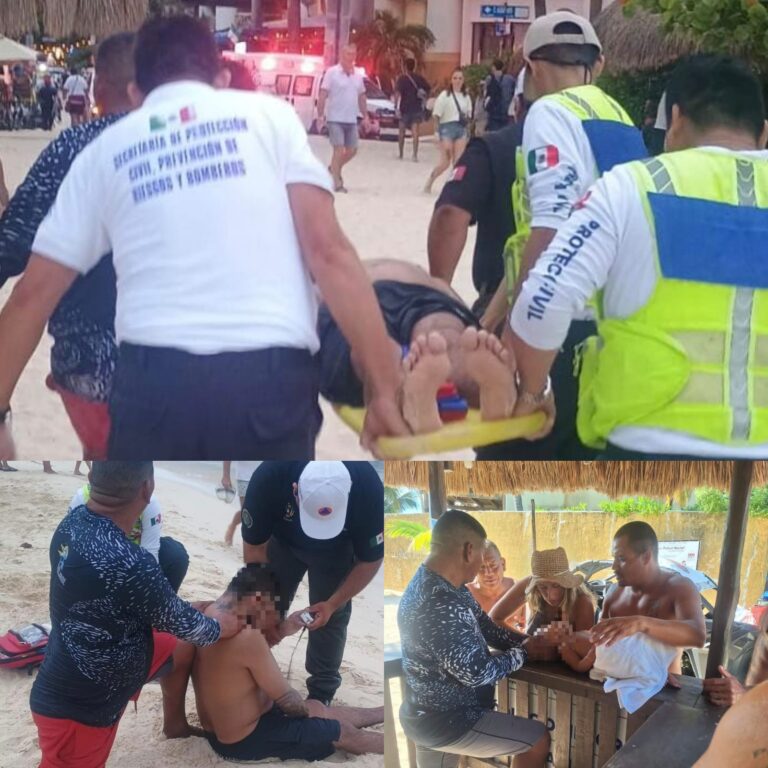 Guardavidas de Playa del Carmen realizan dos rescates exitosos y refuerzan la seguridad en playas
