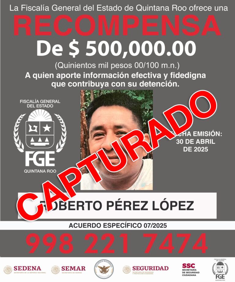 • El señalado es considerado objetivo prioritario del Atlas Delictivo de Quintana Roo, derivado de su alta peligrosidad y su participación en la desaparición de personas